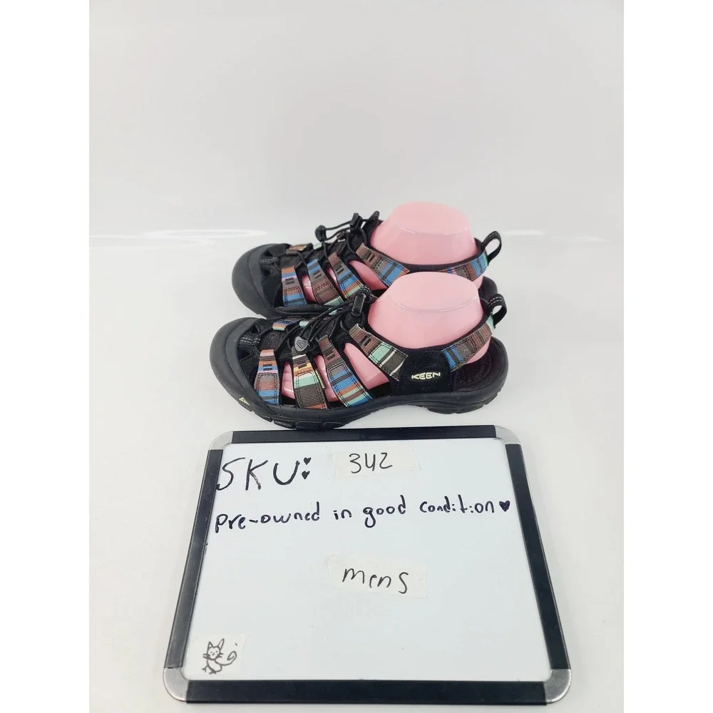 Keen, Open Toe Sport Sandals / Hiking Sandals, Men's, Size 10.5 Black Multicolor